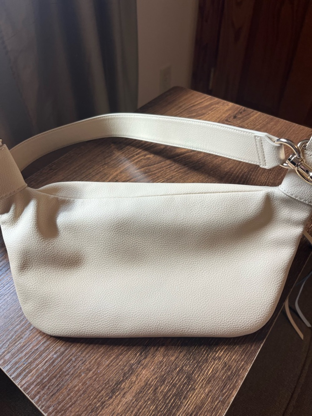 NWOT Rebecca Minkoff Bree Belt Bag Cream Leather with Gold Zip Crossbody - Picture 7 of 8